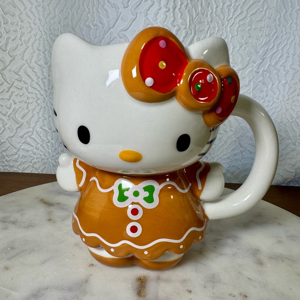Hello Kitty Gingerbread Dress Holiday Christmas Mug - New